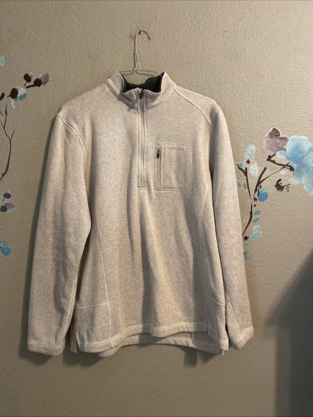 Woolrich Beige  Angler Quarter Zip Sweater XXL